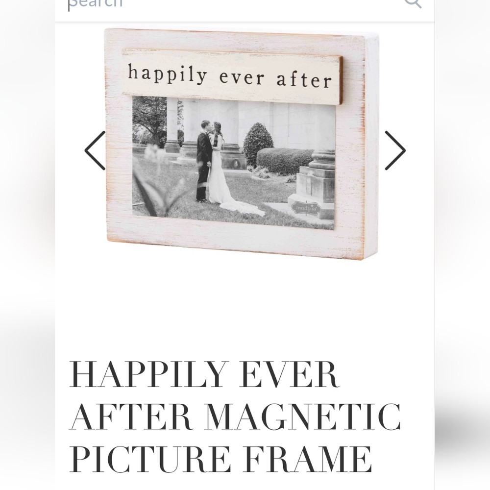 NWT Mud Pie Happily Ever After Magnetic Picture Frame